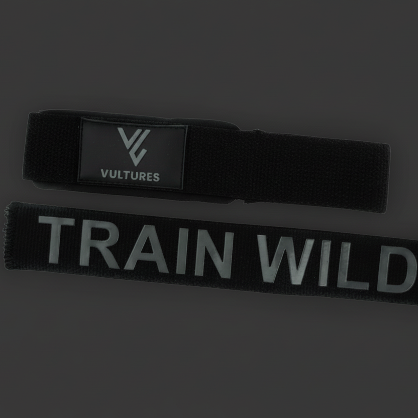Train Wild Lifting Straps - Black & Gray