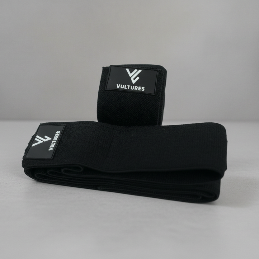 Vultures Black Knee Wraps
