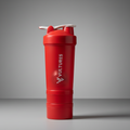 Multi-Compartment Shaker Bottle - Red